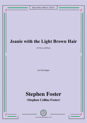 Book cover for S. Foster-Jeanie with the Light Brown Hair,in E flat Major