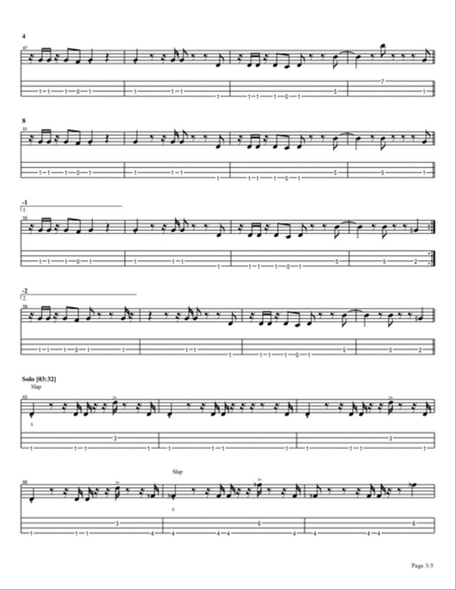 I'm In Love I'm In Love Bass Guitar scores gallery preview page 3
