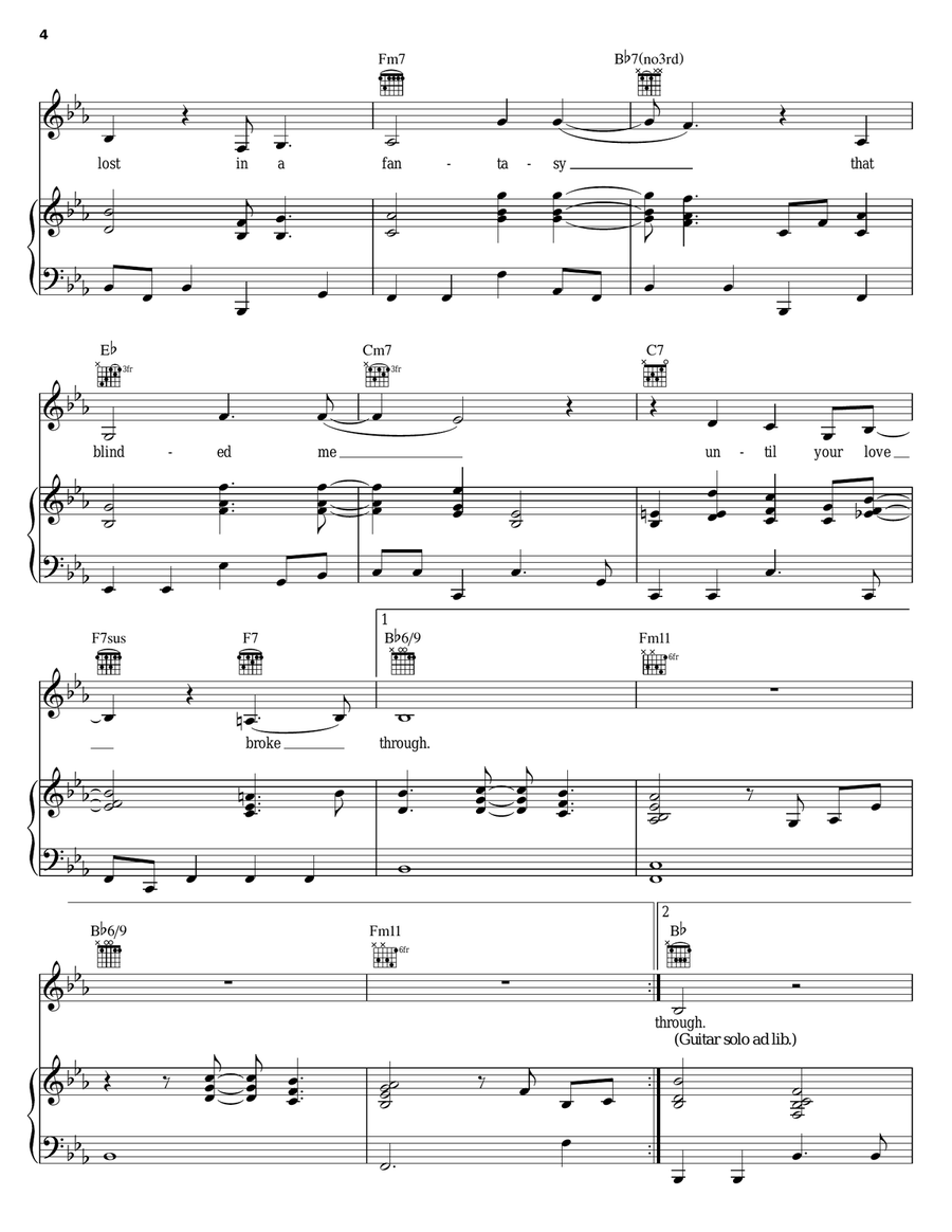 Your Love Broke Through Piano, Vocal, Guitar scores gallery preview page 4