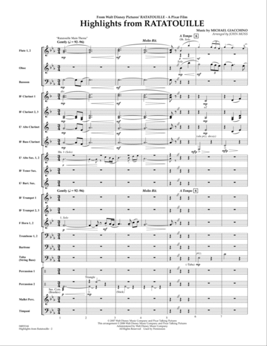 Highlights from Ratatouille - Full Score Score scores gallery preview page 2