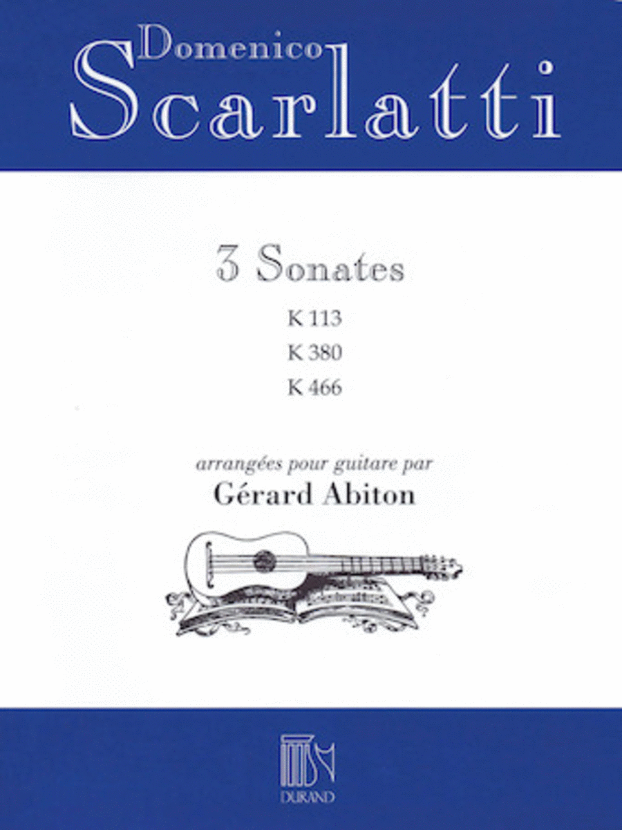 Domenico Scarlatti – Three Sonatas Acoustic Guitar scores gallery preview page 1
