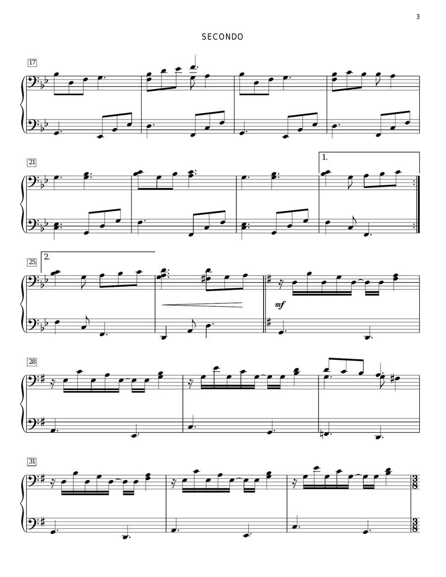 Be Unto Your Name Piano Duet scores gallery preview page 3