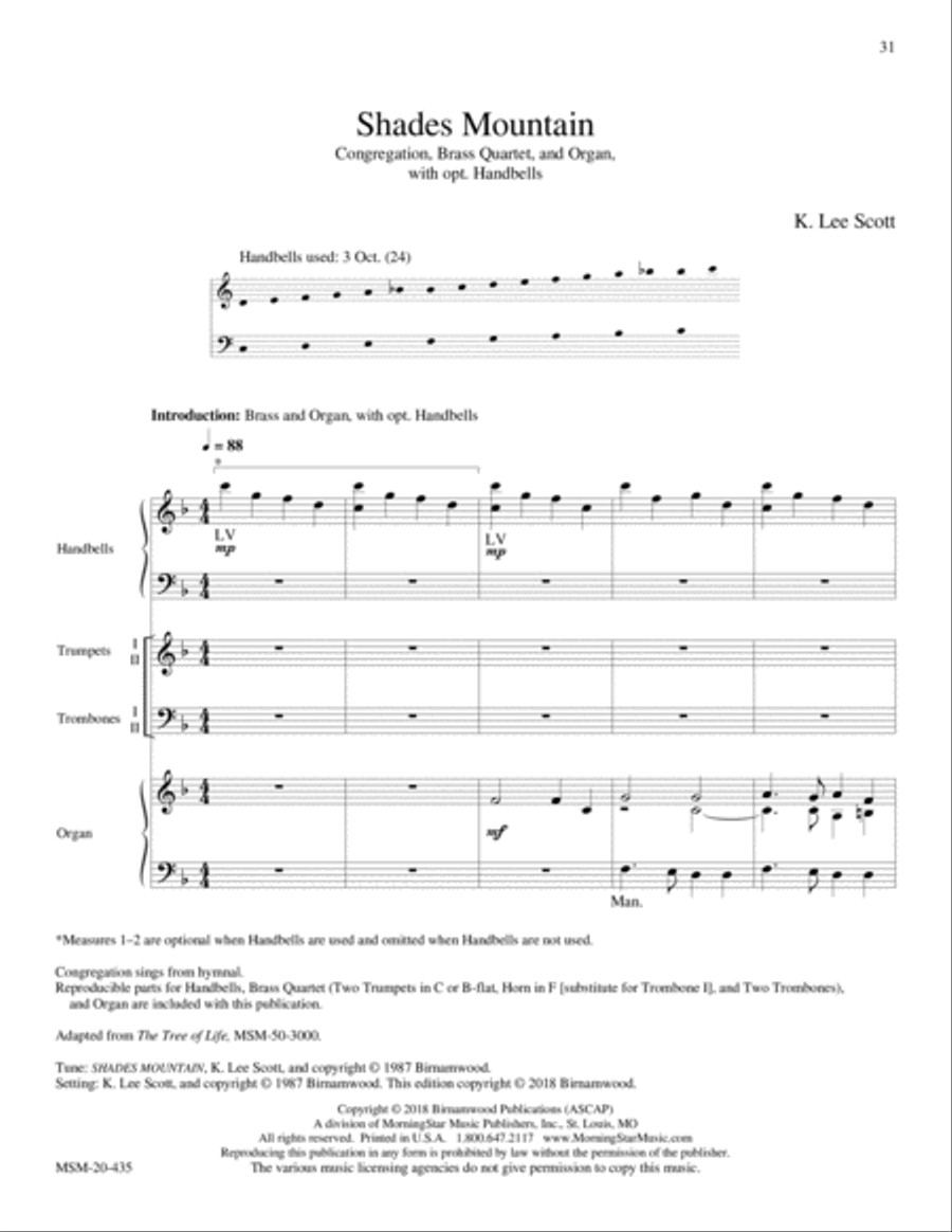 SHADES MOUNTAIN SHADES MOUNTAIN Choir scores gallery preview page 1