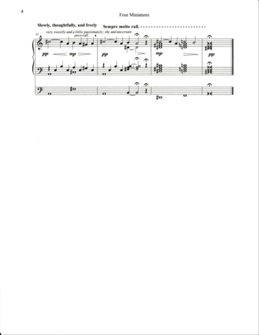 Four Miniatures (for Organ) image number null