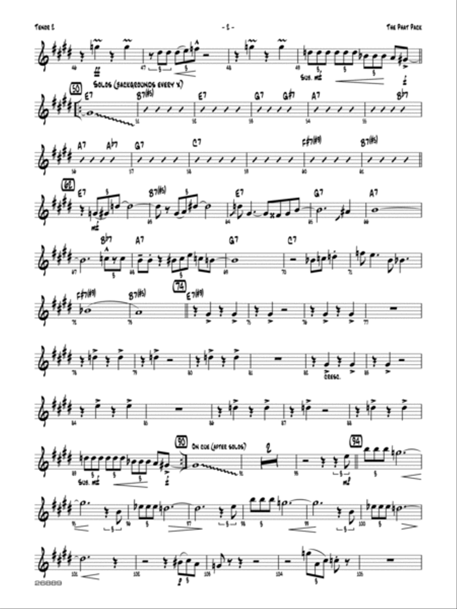 The Phat Pack: 2nd B-flat Tenor Saxophone Jazz Ensemble scores gallery preview page 2