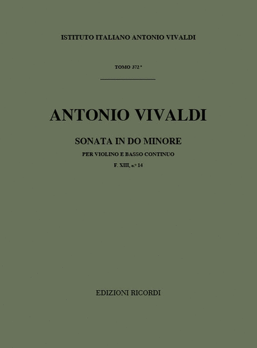Sonata in Do Min Rv 6 Per Violino e BC