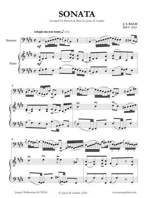 BACH: Sonata BWV 1035 for Bassoon & Piano