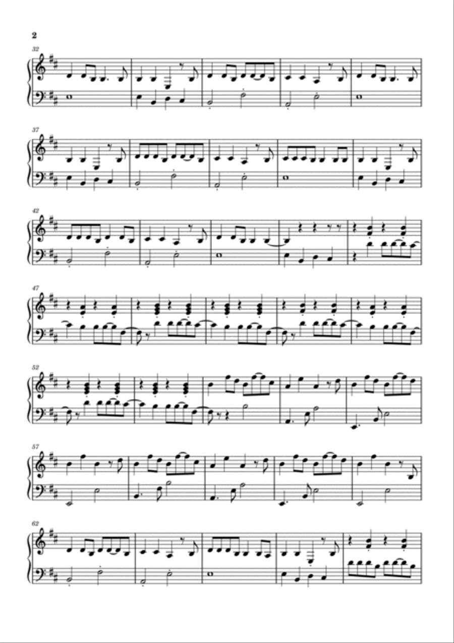 Me Gustas Tu Easy Piano scores gallery preview page 2