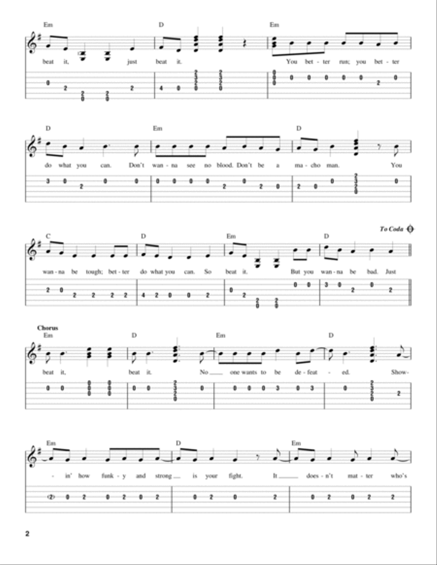 Beat It Beat It Acoustic Guitar scores gallery preview page 2