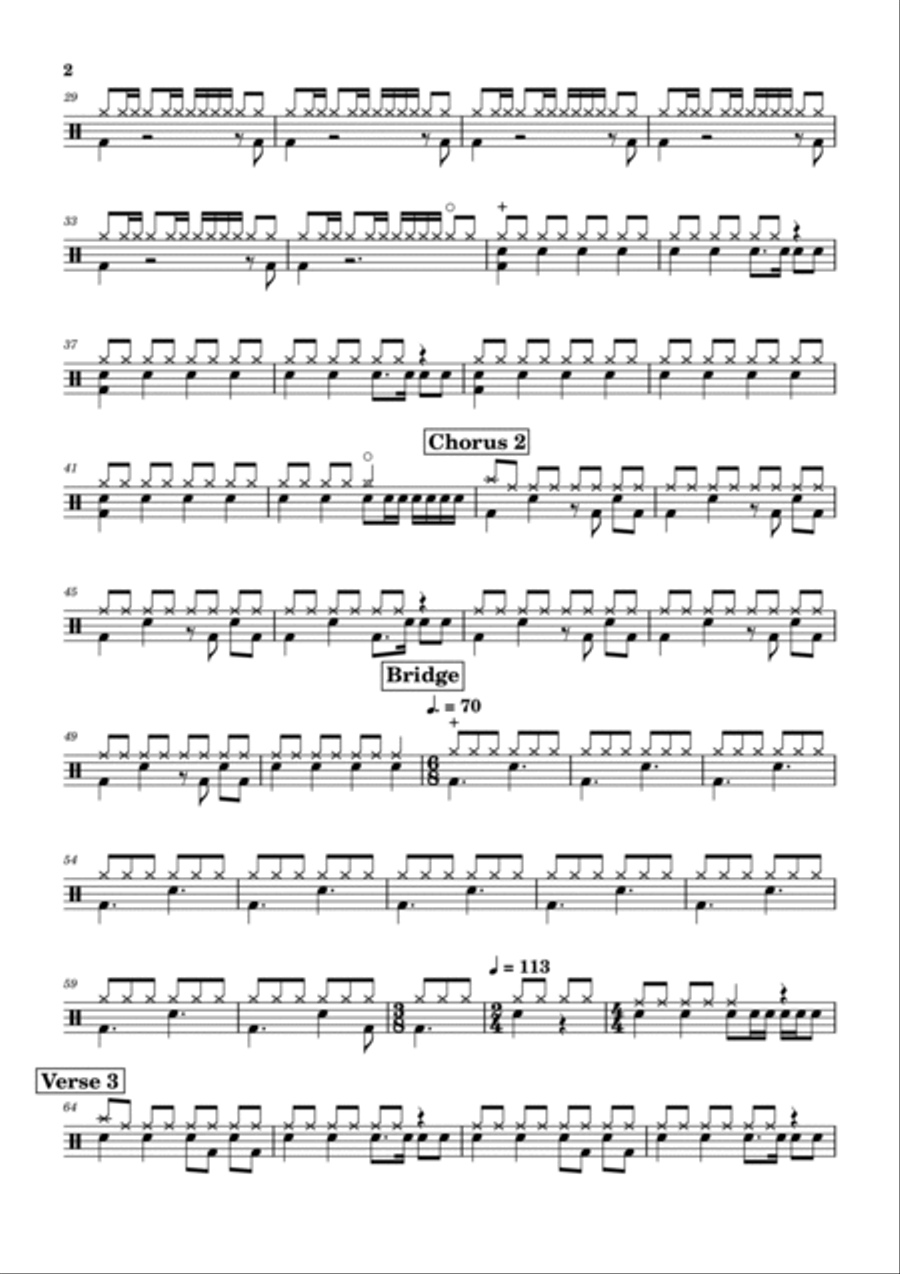 Suspicious Minds Drum Set scores gallery preview page 2