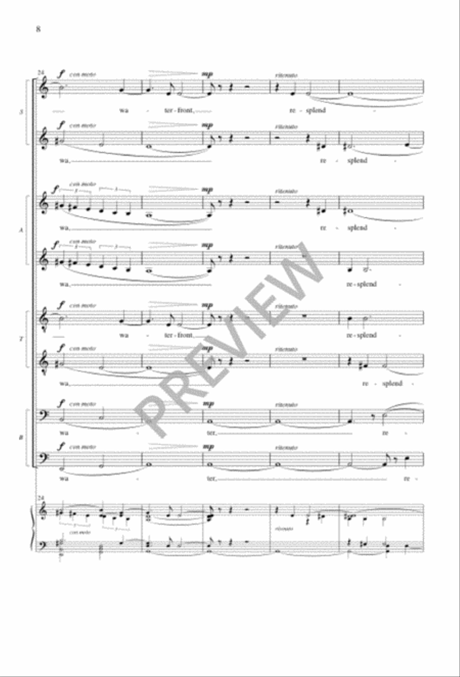 The Heart's Reflection SSAATTBB scores gallery preview page 8
