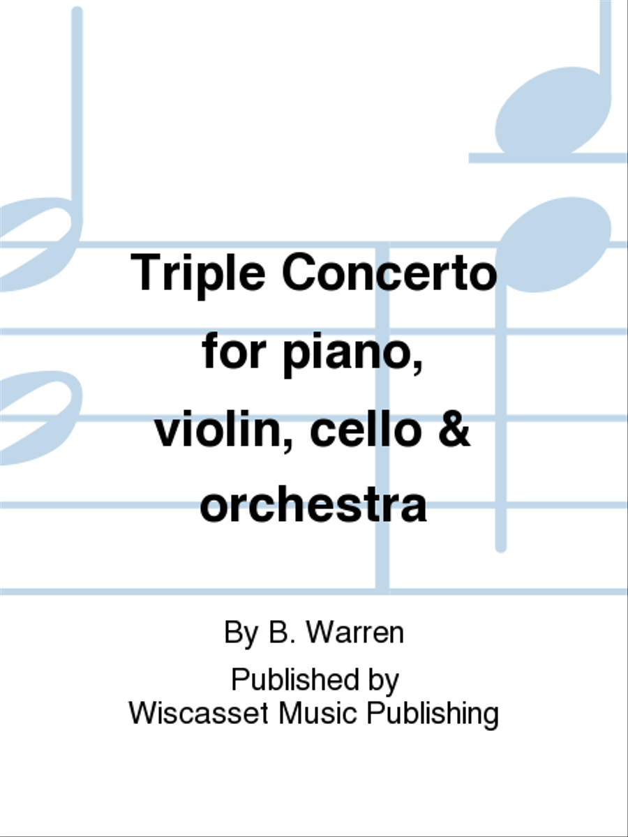 Triple Concerto for piano, violin, cello & orchestra Orchestra scores gallery preview page 1