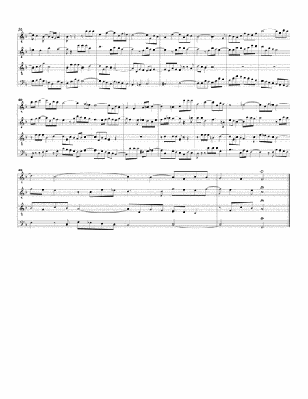 Fugue from Das wohltemperierte Klavier II, BWV 874/II (arrangement for 4 recorders)