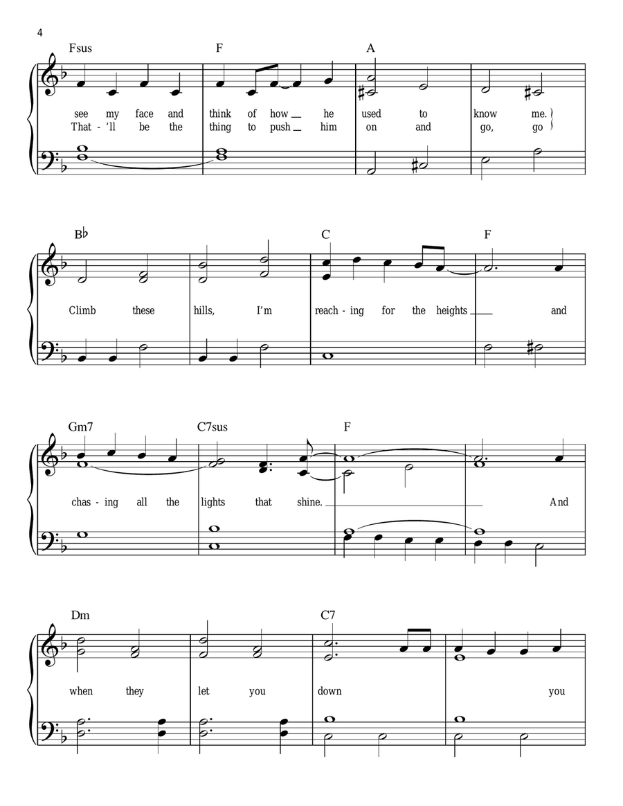 Another Day Of Sun (from La La Land) Easy Piano scores gallery preview page 4