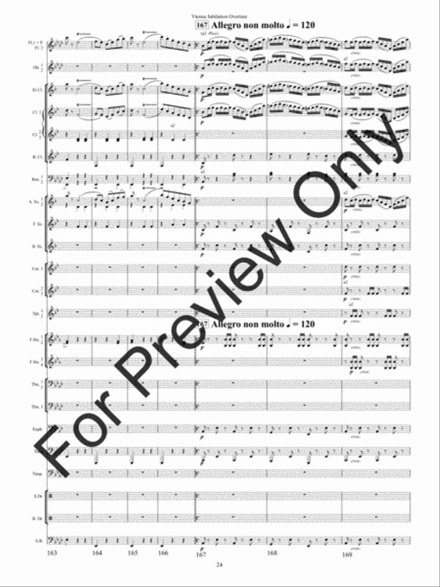Vienna Jubilation Overture Concert Band scores gallery preview page 27