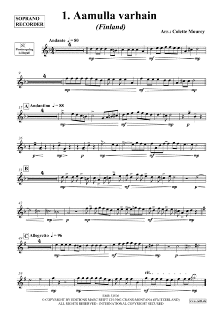 20 Greatest Hits Around The World Soprano Recorder scores gallery preview page 2