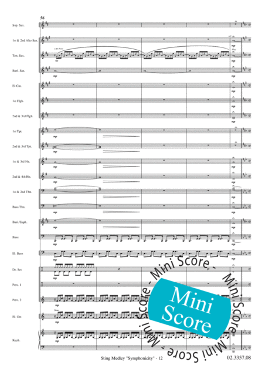 Sting Medley Sting Medley Fanfare Band scores gallery preview page 16