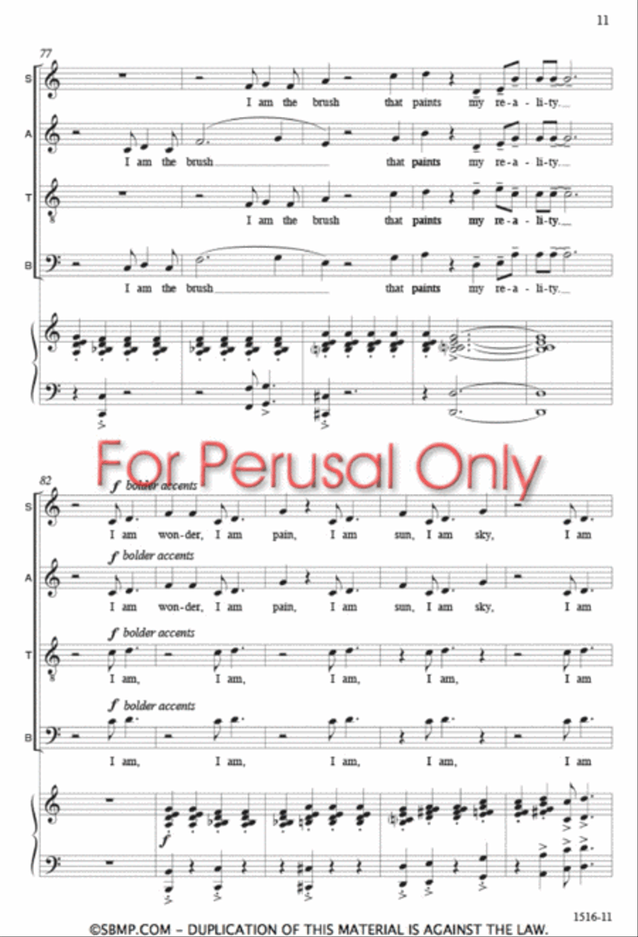Identities - SATB Octavo 4-Part scores gallery preview page 10