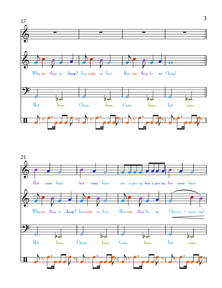 Hot Cross Buns, Why So Cheap? Chamber Music scores gallery preview page 3