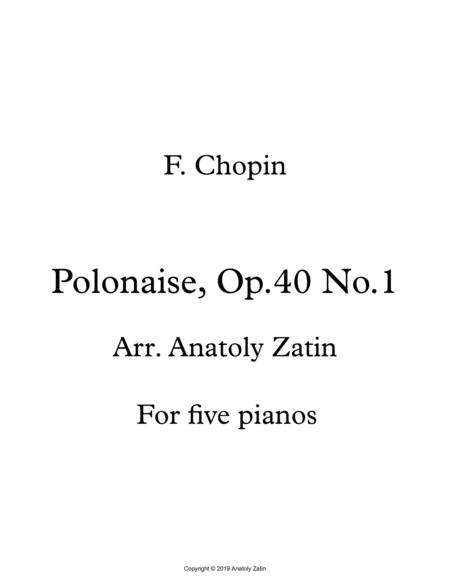 Military Polonaise for five pianos