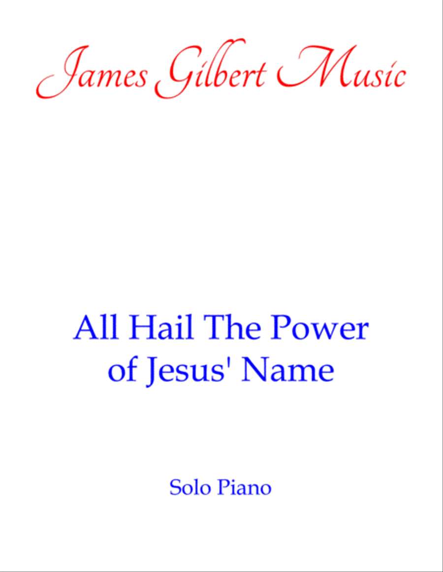 All Hail The Power Of Jesus' Name Piano Solo scores gallery preview page 1