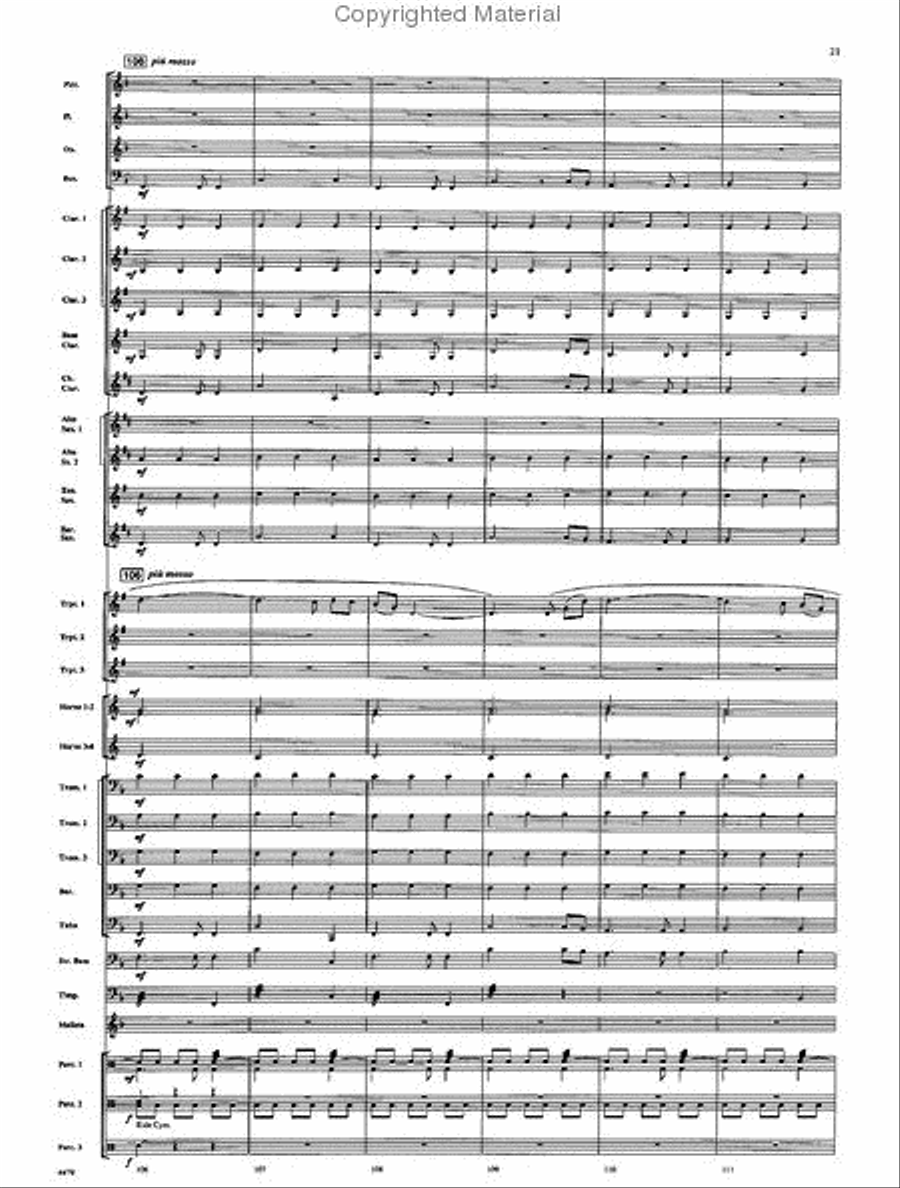 American Folk Fantasia Concert Band scores gallery preview page 22