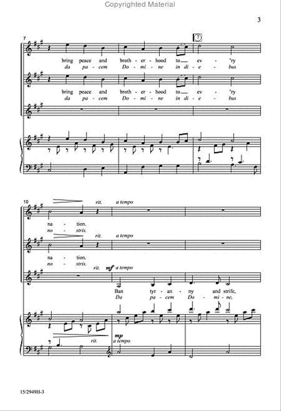 Bring Us Peace Bring Us Peace SSA scores gallery preview page 3