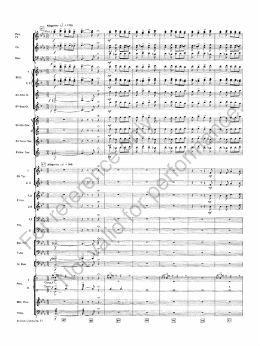 Symphonic Variations On 'In Dulci Jubilo' Concert Band scores gallery preview page 16