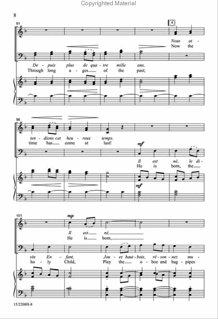 Il Est Né (He Is Born) Il Est Né (He Is Born) 4-Part scores gallery preview page 7