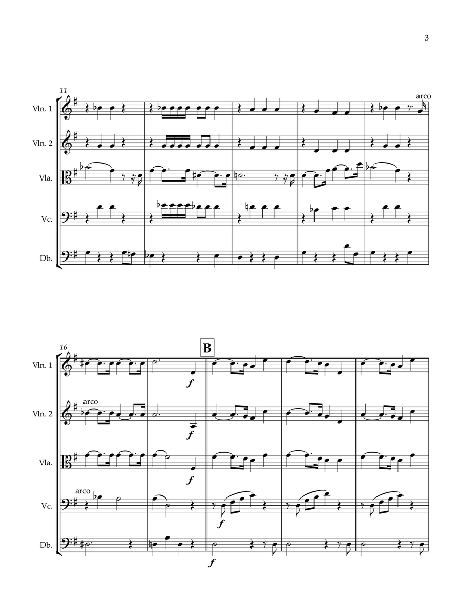 De Vlaamse Leeuw-Flanders (Belgium) Regional Anthem ''The Flemish Lion'' for String Orchestra String Orchestra scores gallery preview page 3