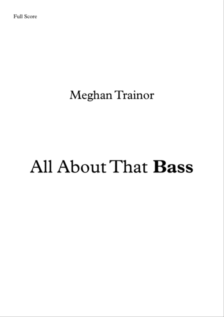 All About That Bass Small Ensemble scores gallery preview page 1