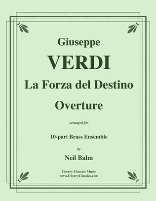 Book cover for La Forza del Destino Overture for 10-part Brass Ensemble