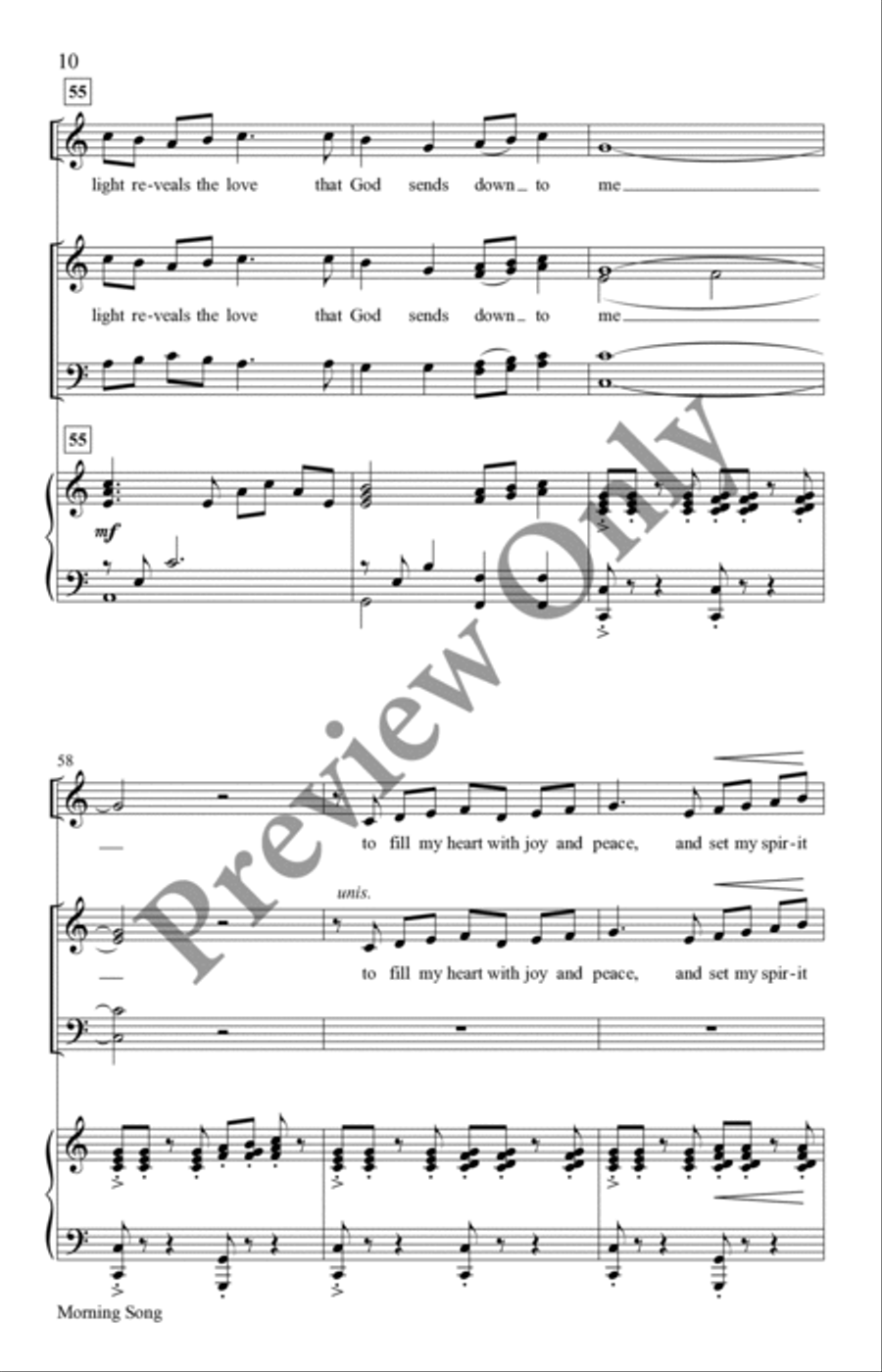 Morning Song Morning Song 4-Part scores gallery preview page 9