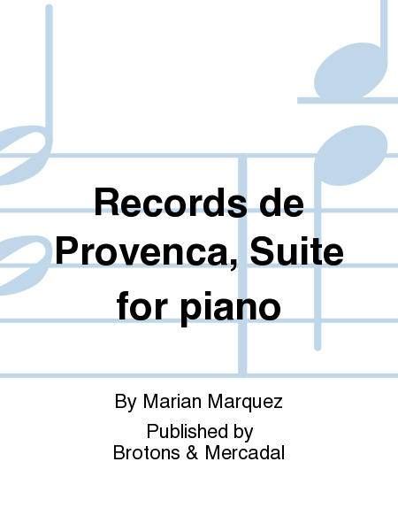 Records de Provenca, Suite for piano