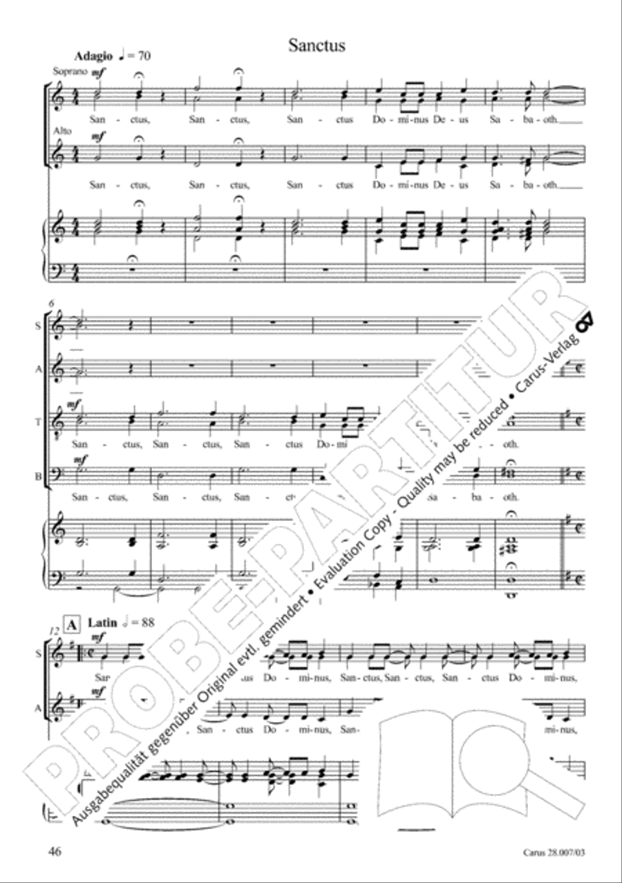 Missa latina 4-Part scores gallery preview page 47