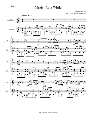 Music for a While for alto flute and guitar