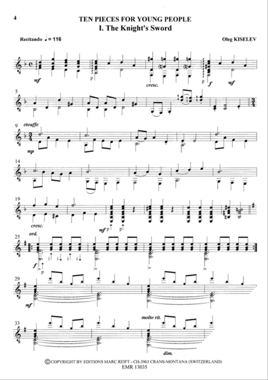Ten Pieces For Young People Classical Guitar scores gallery preview page 3