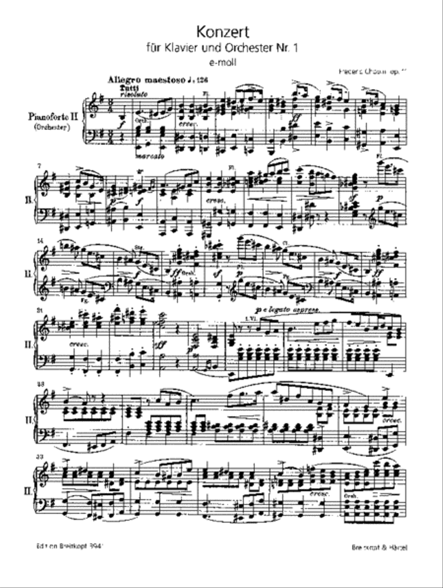 Piano Concerto No. 1 in E minor Op. 11 Piano scores gallery preview page 2