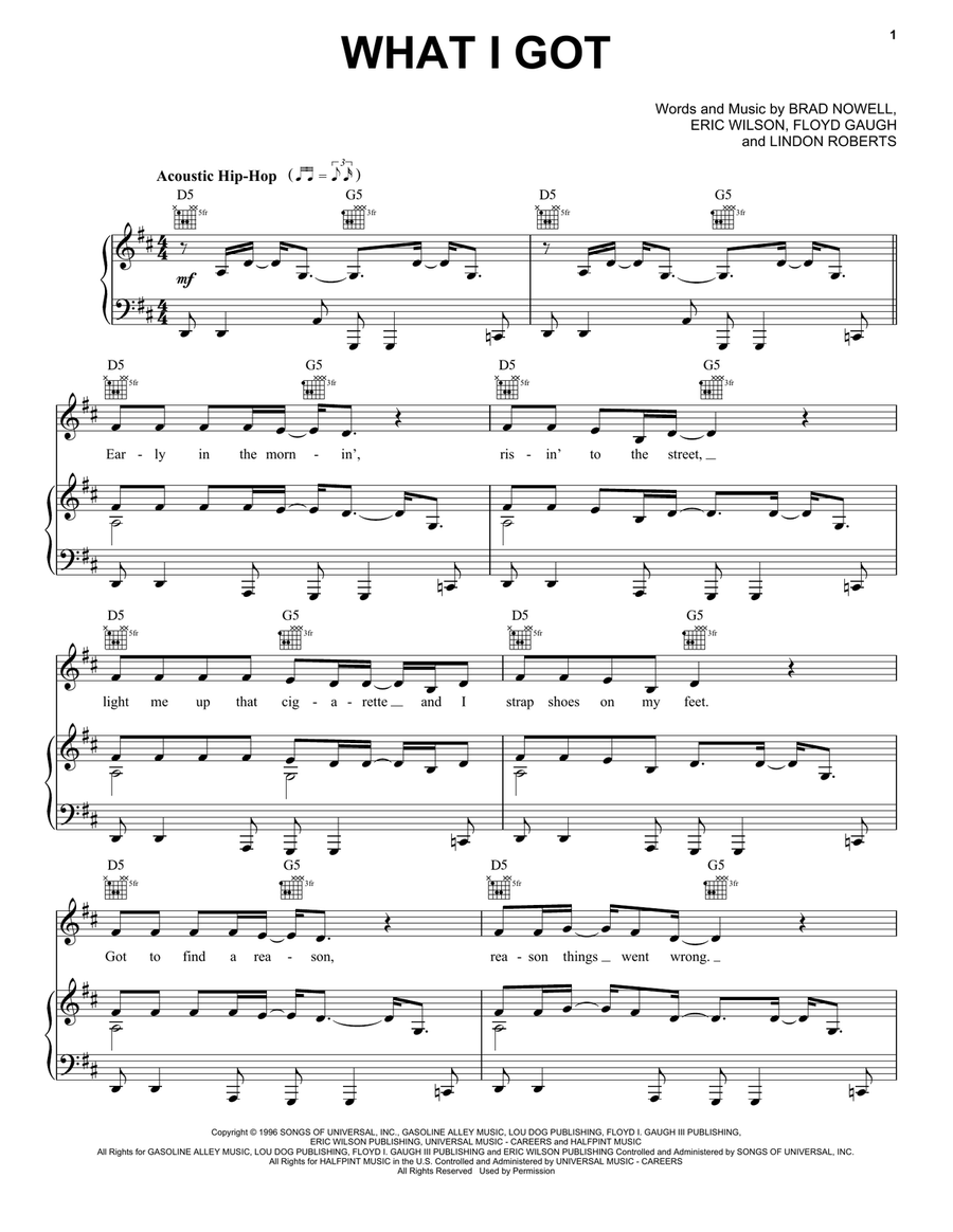 What I Got Acoustic Guitar scores gallery preview page 1