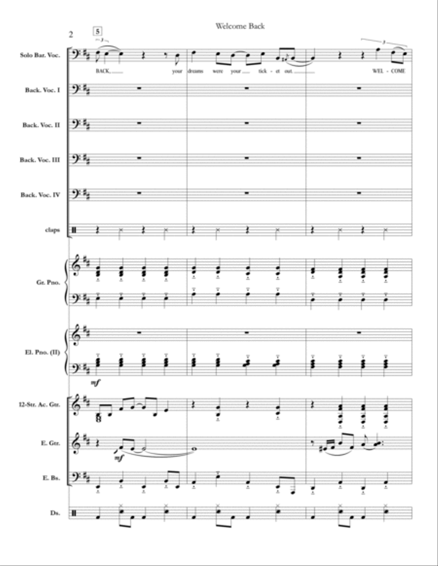 Welcome Back Small Ensemble scores gallery preview page 2