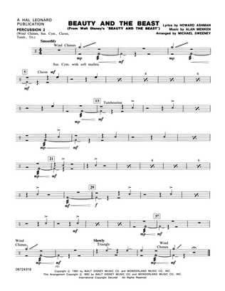 Beauty and the Beast (arr. Michael Sweeney) - Percussion 2