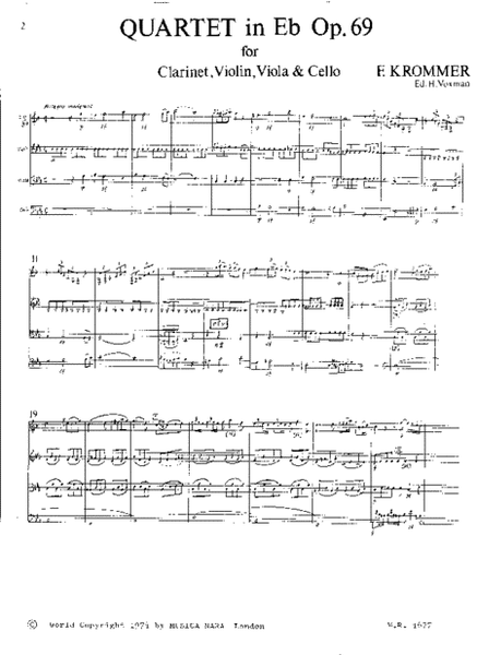 Quartet in Eb Op. 69