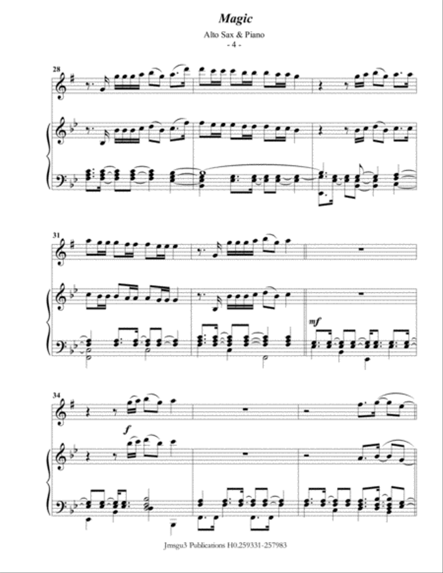 Magic Alto Saxophone scores gallery preview page 4