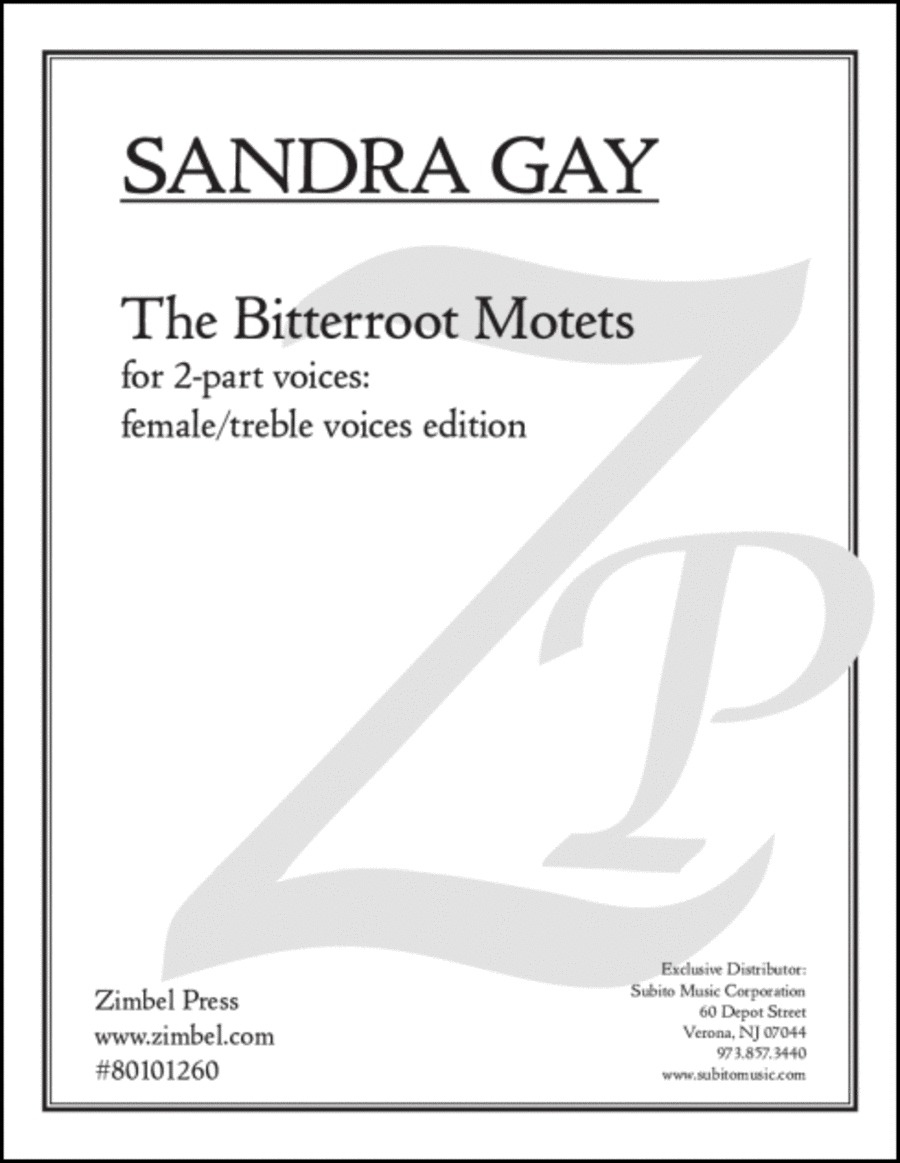The Bitterroot Motets SA scores gallery preview page 1
