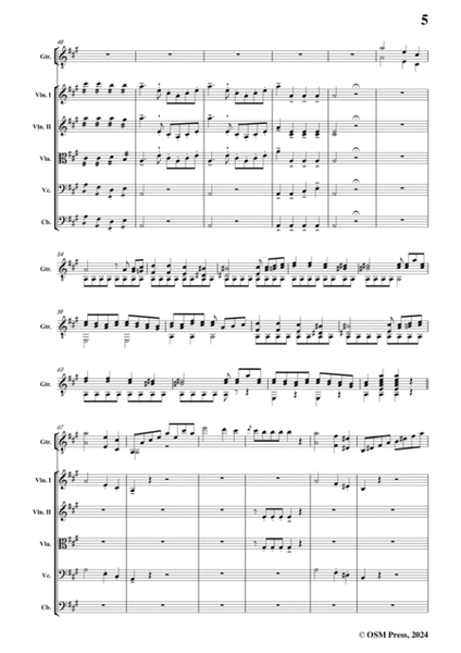 F. Carulli-Guitar Concerto,for Guitar and String Orchestra - Score Only image number null