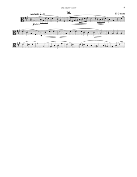 Clef Studies for Trombone, an Intermediate Method by Ralph Sauer Trombone - Sheet Music