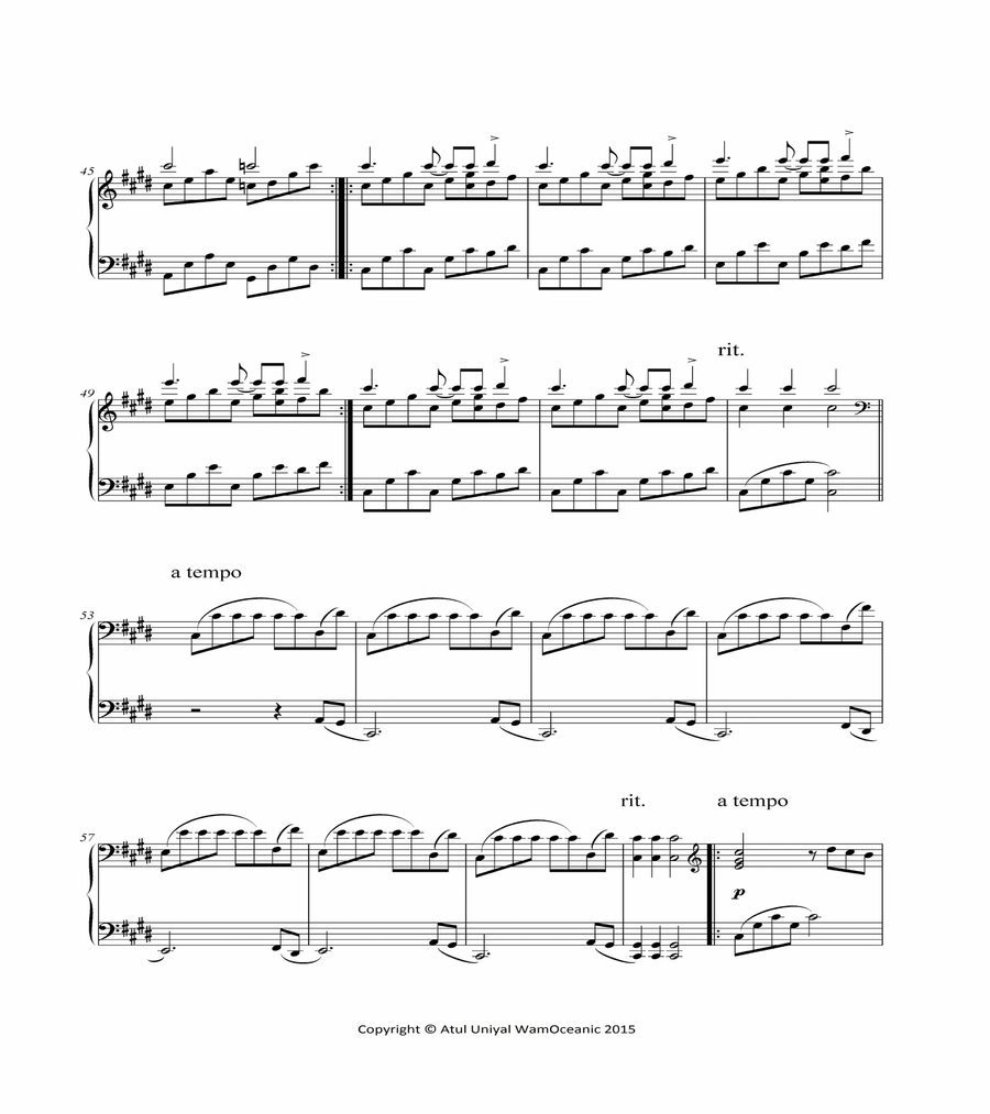 The Nocturne of Your Cherished Memories Piano Solo scores gallery preview page 5
