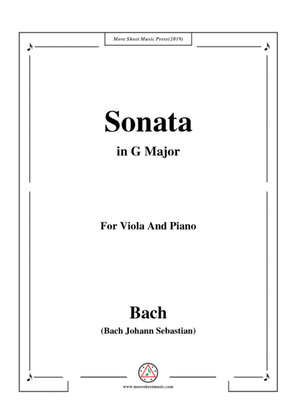 Book cover for Bach,J.S.- Sonata for Viola da Gamba in G Major,BWV 1027,for Viola and Piano