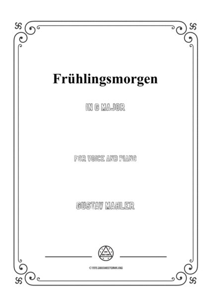 Mahler-Frühlingsmorgen in G Major,for voice and piano image number null