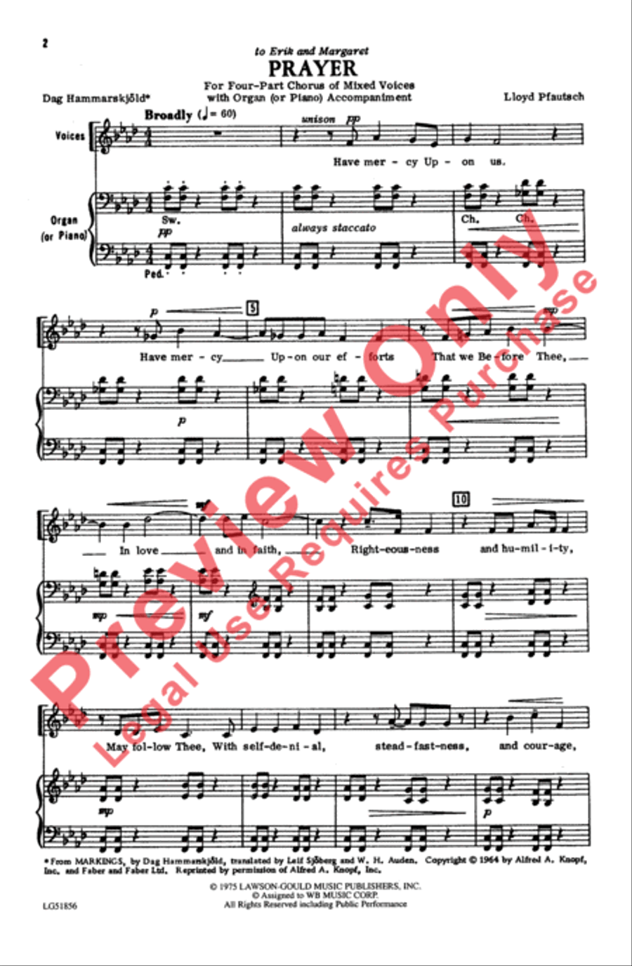 Prayer 4-Part scores gallery preview page 2